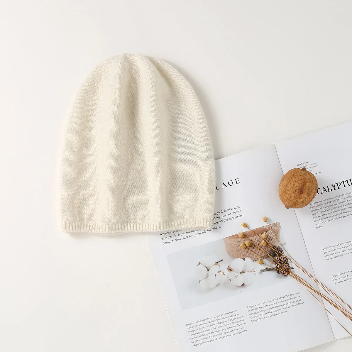 100% Cashmere Classic Slouchy Beanie