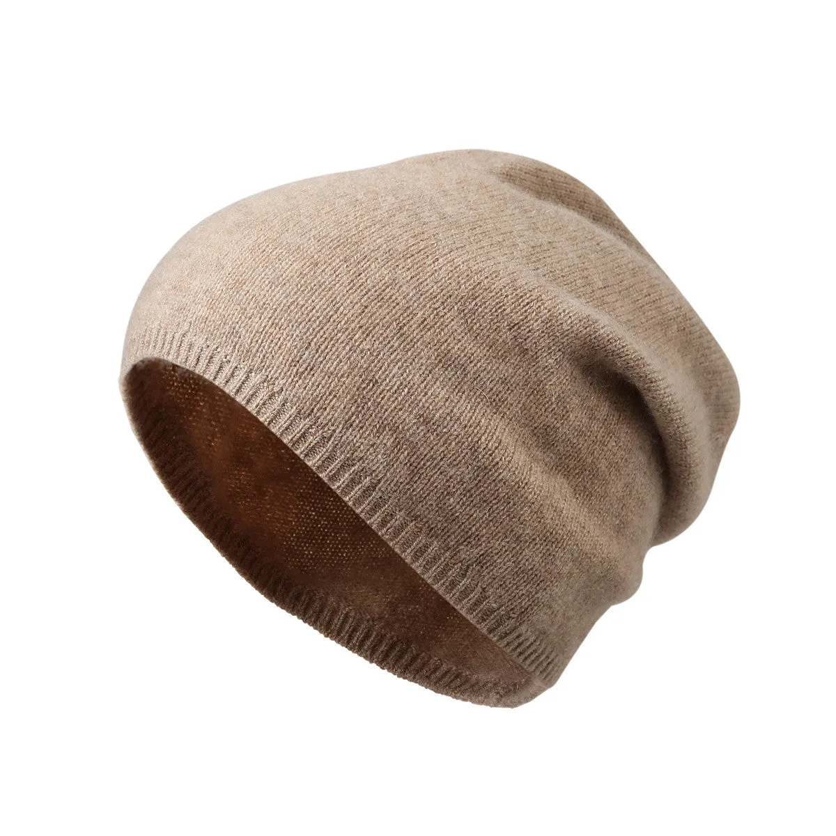 100% Cashmere Classic Slouchy Beanie