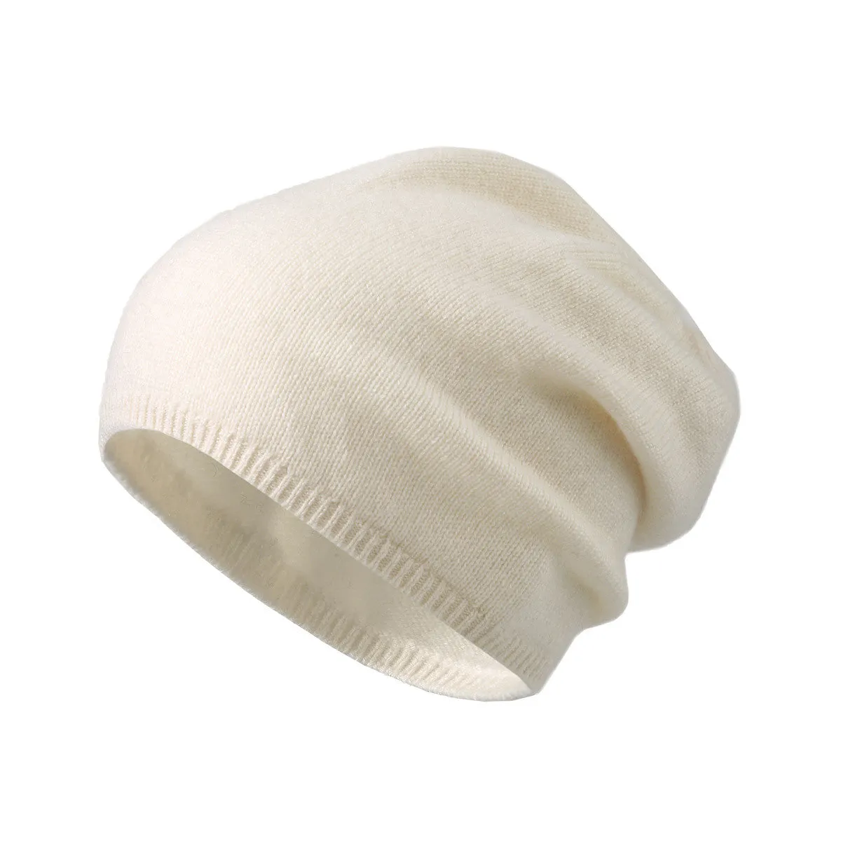 100% Cashmere Classic Slouchy Beanie