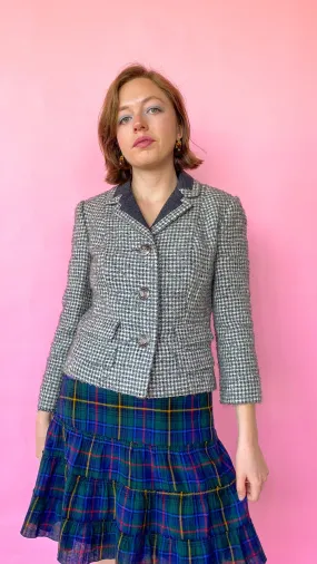 1950s Gray Tweed Jacket, sz. S/M