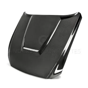 2015-2017 Ford Mustang GT350 Style Hood Fiberglass Anderson Composites AC-HD15FDMU-GR-DS