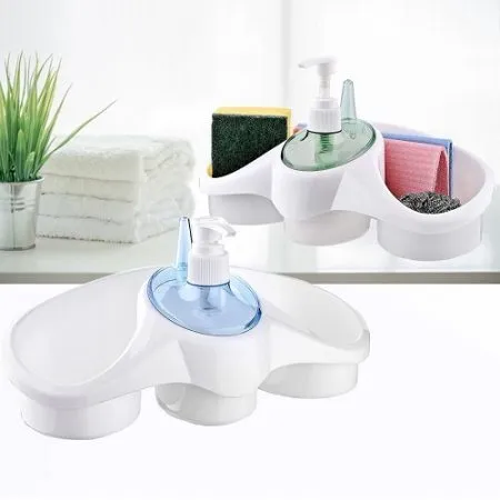 3 In 1 Soap Dispenser And Sponge Holder