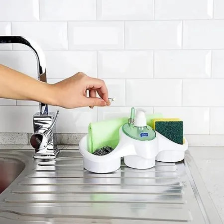 3 In 1 Soap Dispenser And Sponge Holder