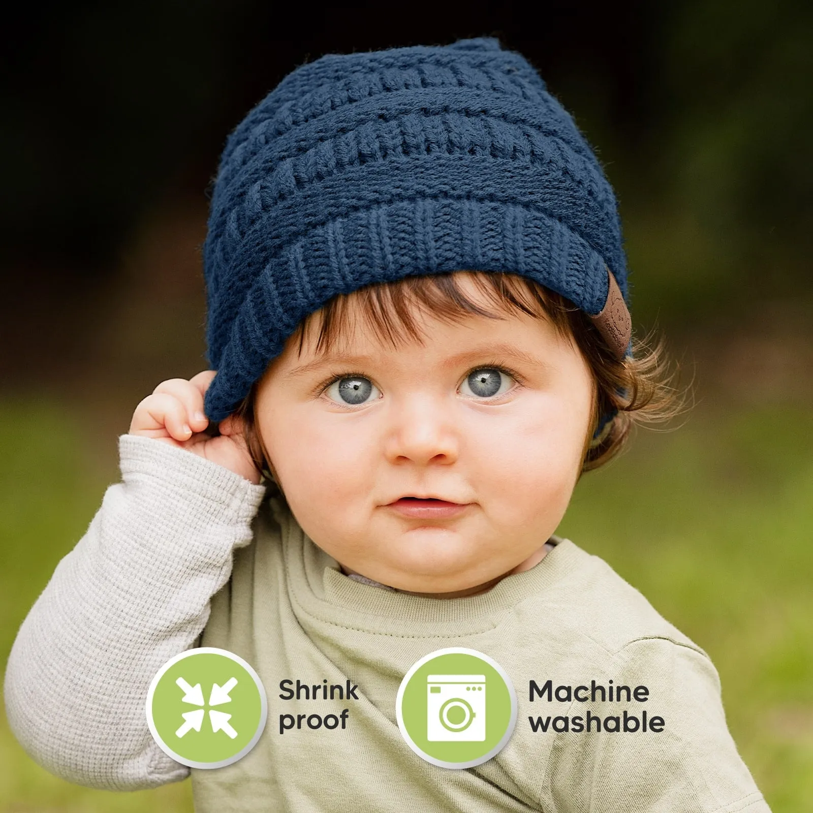 3-Pack Warmzy Baby Beanies (Rhythm, M)