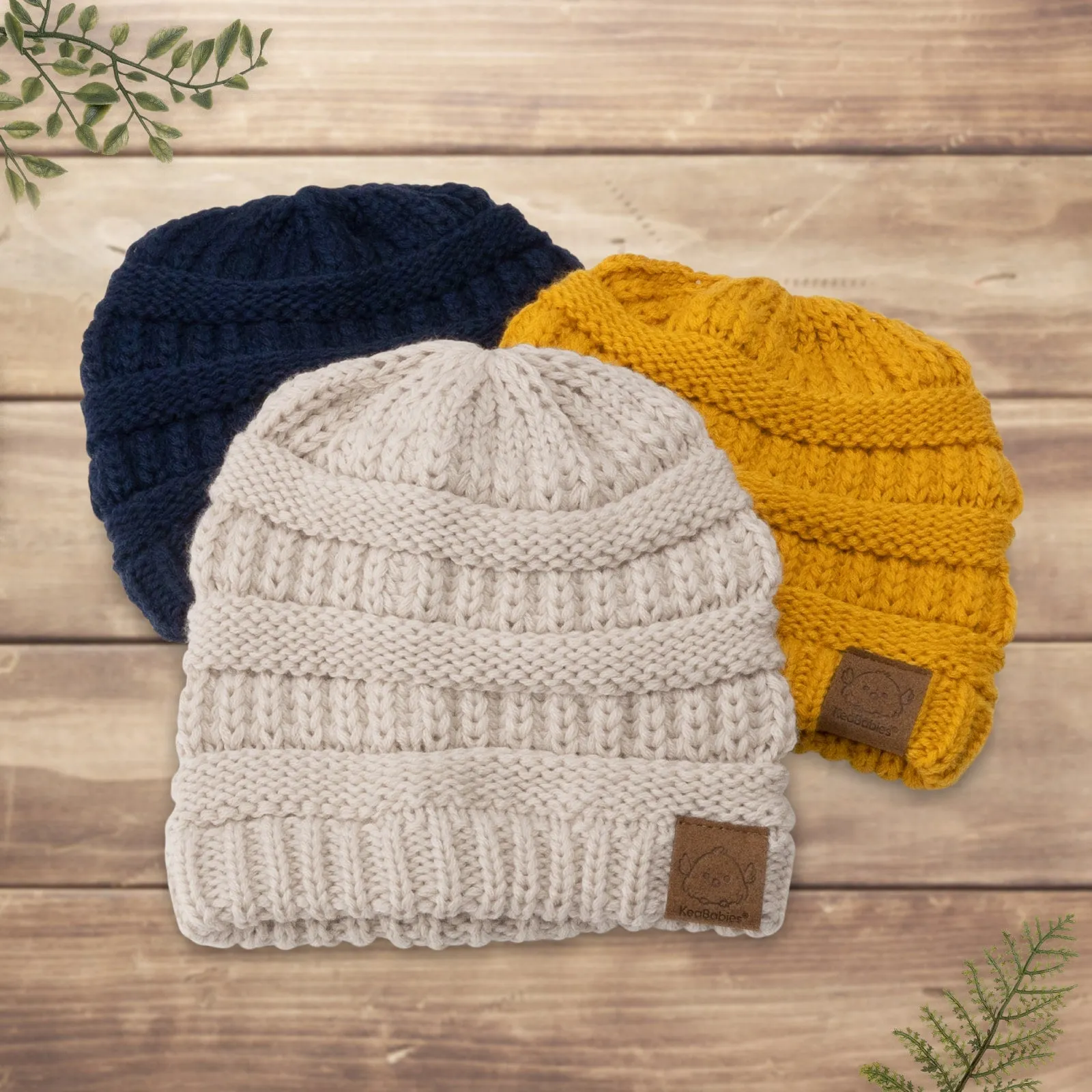 3-Pack Warmzy Baby Beanies (Sunshine, M)