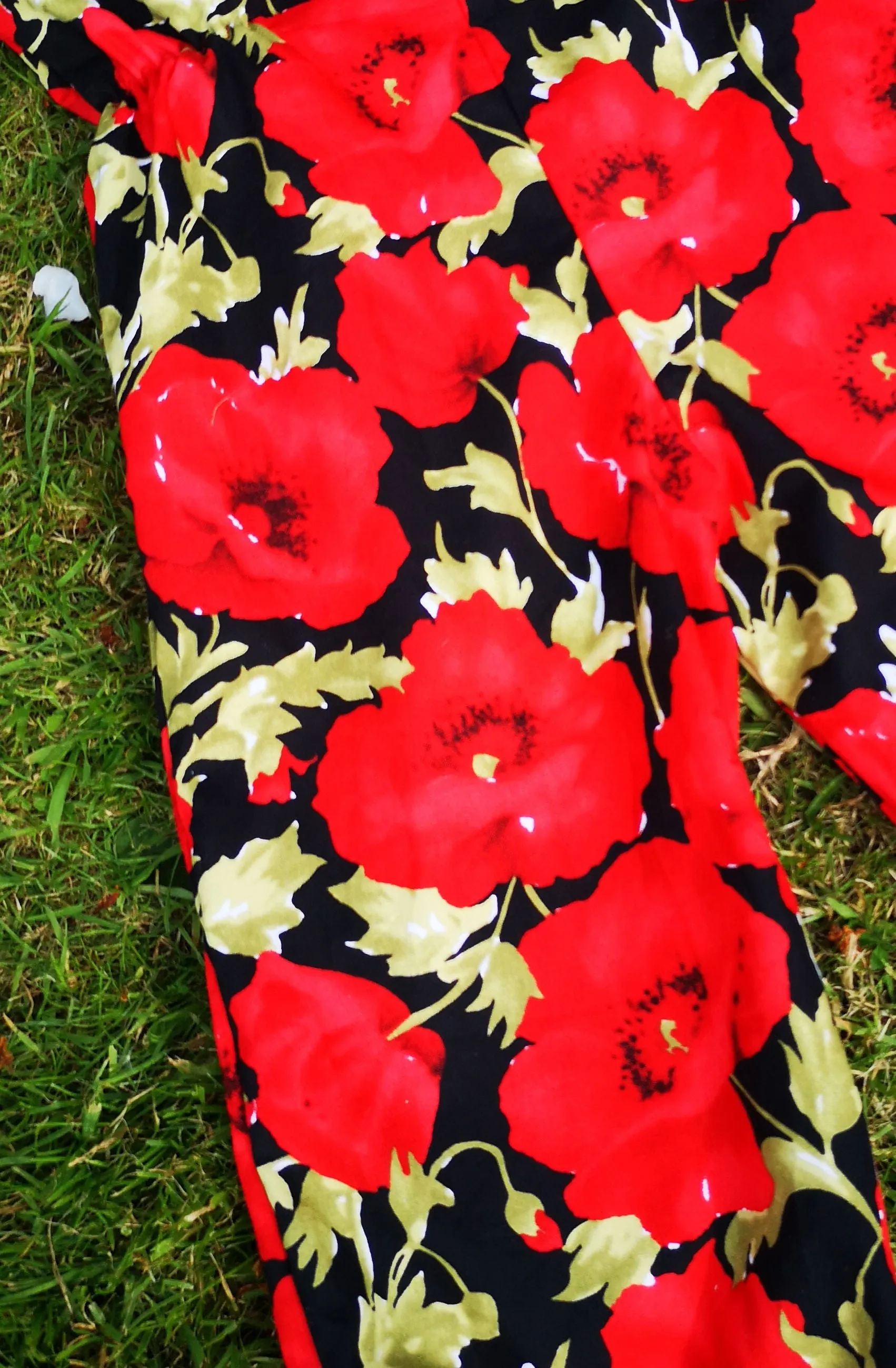 age 5-6 Festival, hippy feeling child's play suit, jump suit, dungarees, "Poppy Fields"