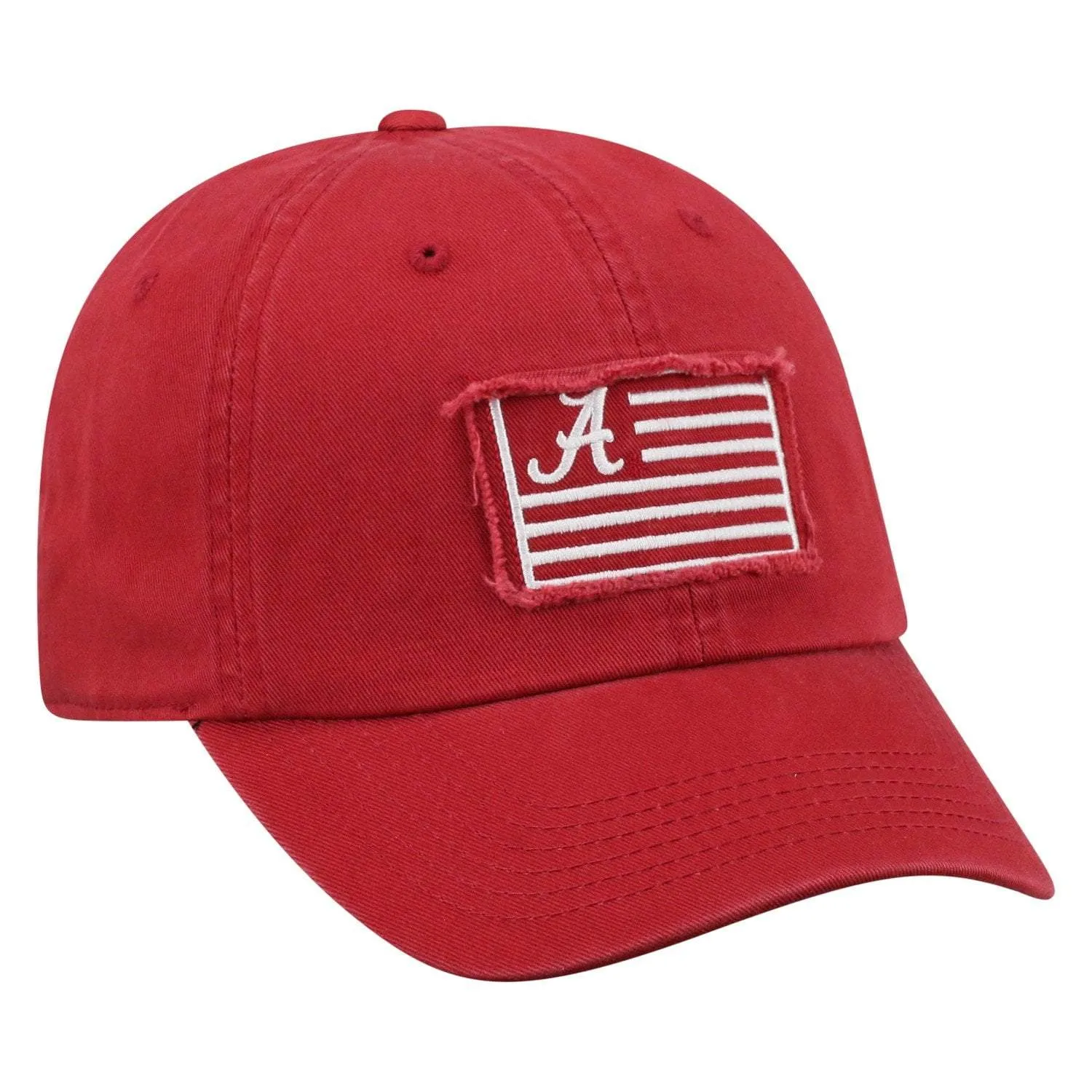 Alabama Crimson Tide TOW Cardinal "Flag 4" Crew Adj. Relax Hat Cap