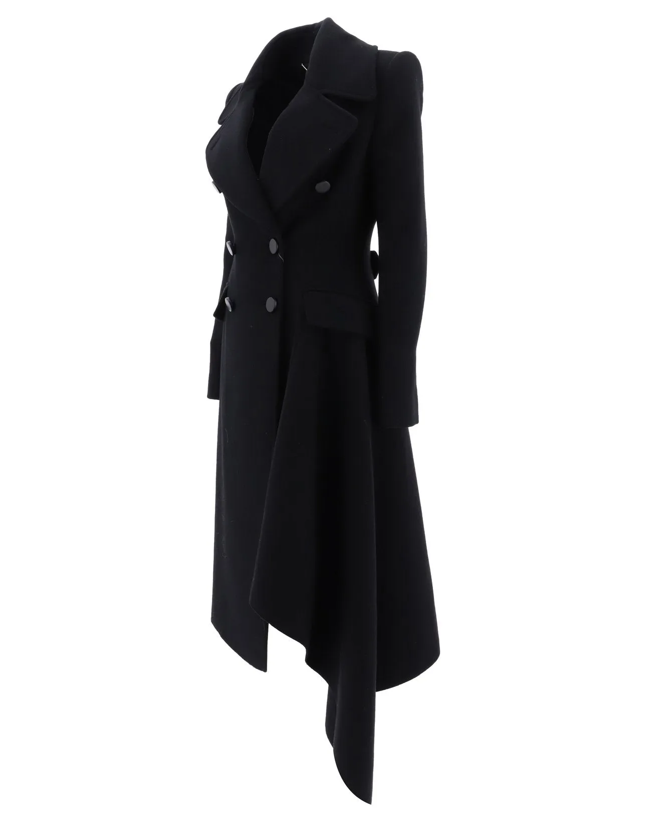 Alexander McQueen Asymmetric Hem Coat