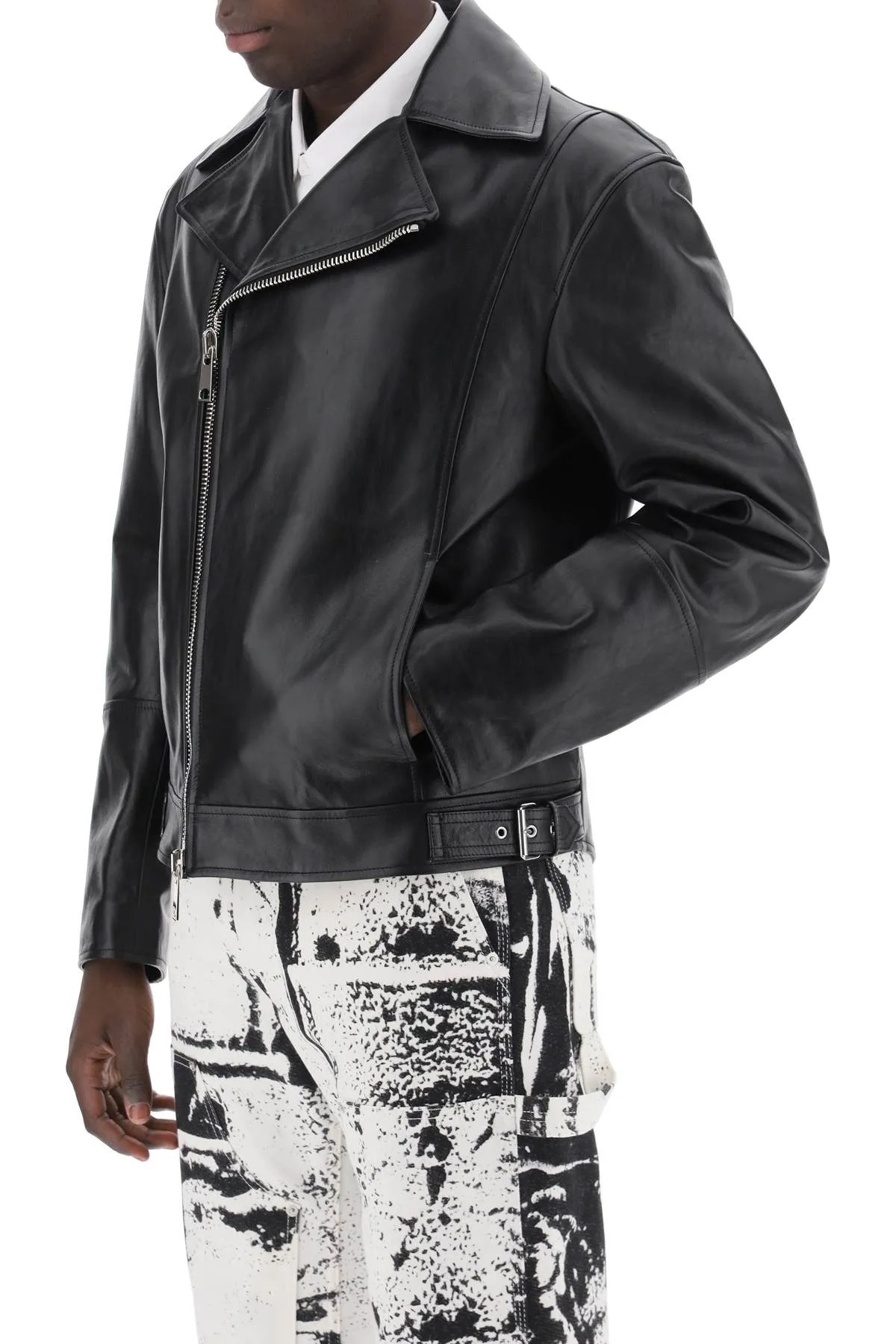 Alexander Mcqueen Nappa Biker Jacket