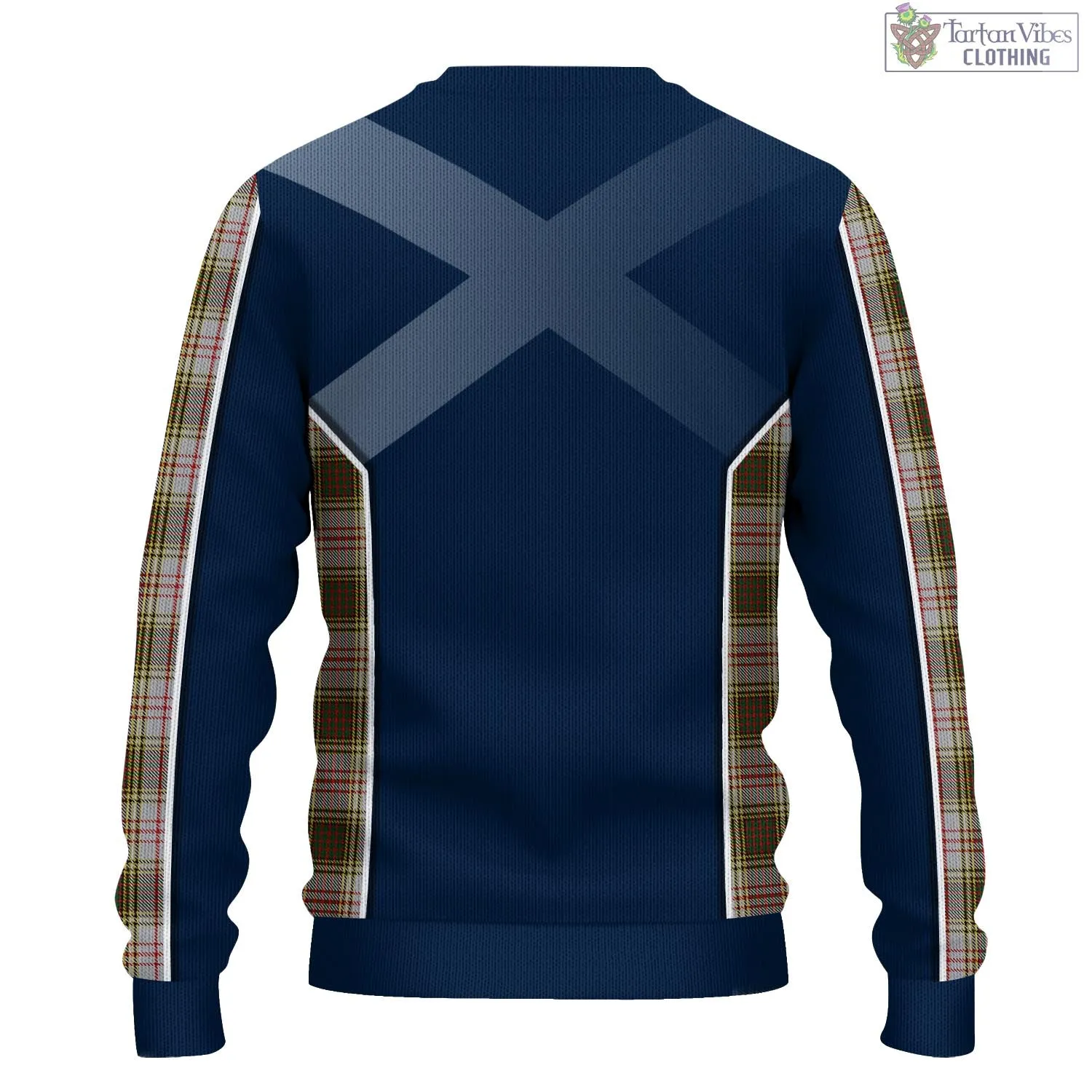 Anderson Dress Tartan Knitted Sweatshirt with Family Crest and Scottish Thistle Vibes Sport Style