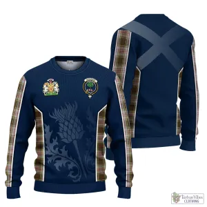 Anderson Dress Tartan Knitted Sweatshirt with Family Crest and Scottish Thistle Vibes Sport Style