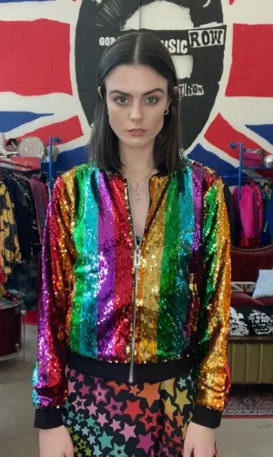 Any Old Iron Rainbow Bomber Jacket