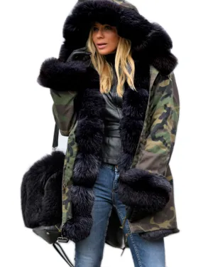 Aofur New Women Ladies Hood Parka Jacket Quilted Winter Coats Fishtail Size S-XXXL US UK STOCK