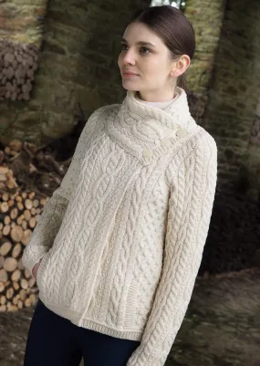 Aran Crafts Three Button Cardigan | Clearance