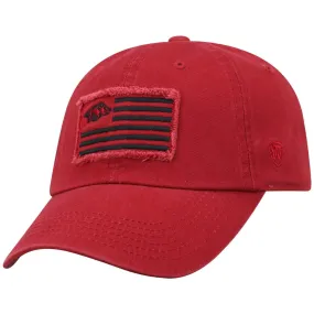 Arkansas Razorbacks TOW Cardinal "Flag 4" Crew Adj. Relax Hat Cap