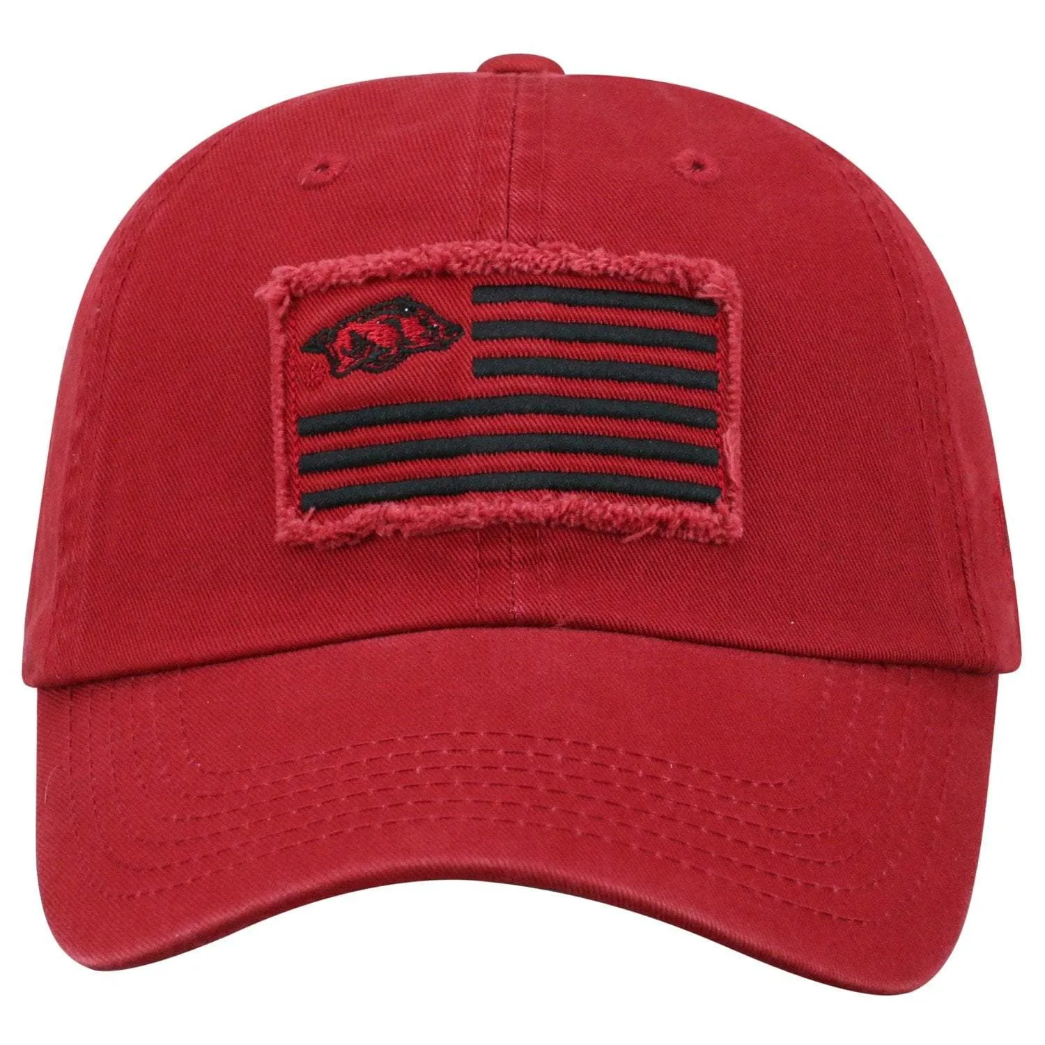 Arkansas Razorbacks TOW Cardinal "Flag 4" Crew Adj. Relax Hat Cap