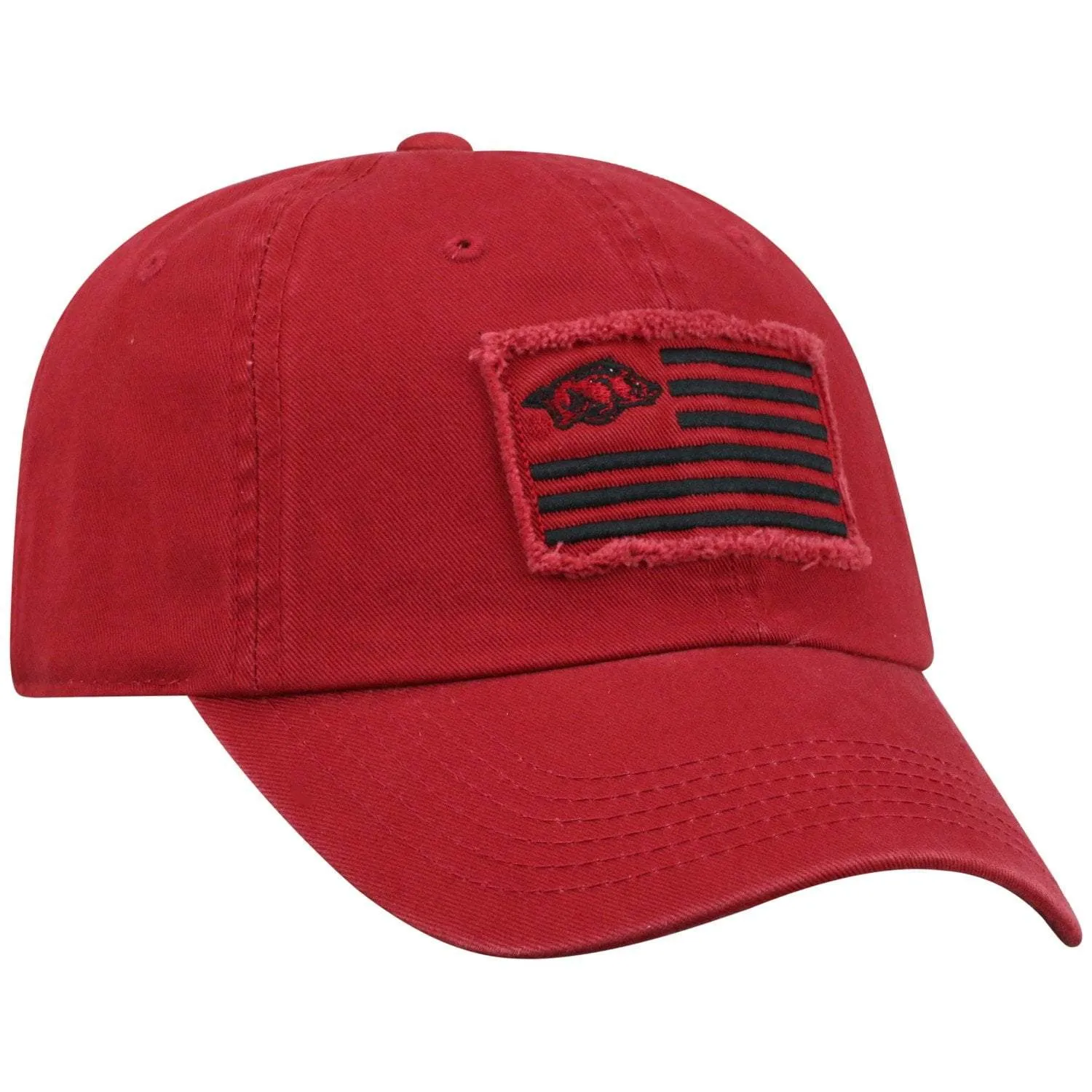 Arkansas Razorbacks TOW Cardinal "Flag 4" Crew Adj. Relax Hat Cap