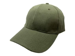 Army Green XM Structured Adjustable Strap Blank Hat Cap