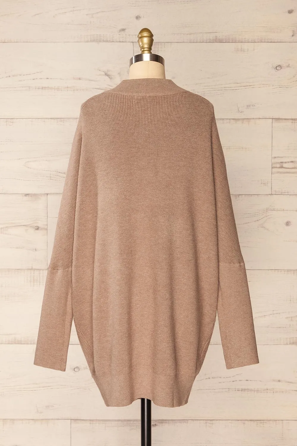 Arrecife Beige | Short Knit Sweater Dress