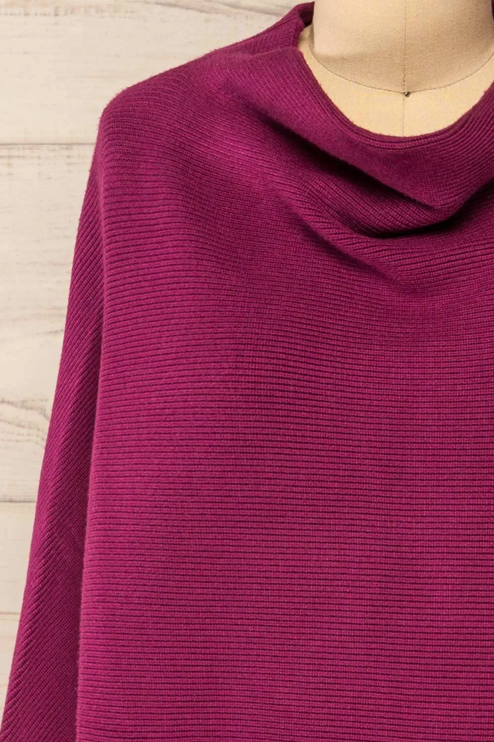 Arrecife Burgundy | Short Knit Sweater Dress