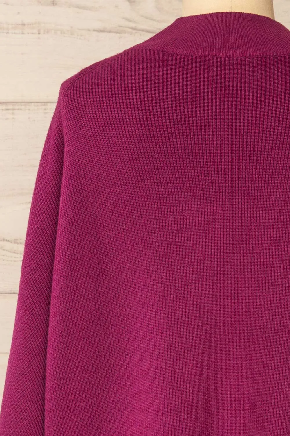 Arrecife Burgundy | Short Knit Sweater Dress