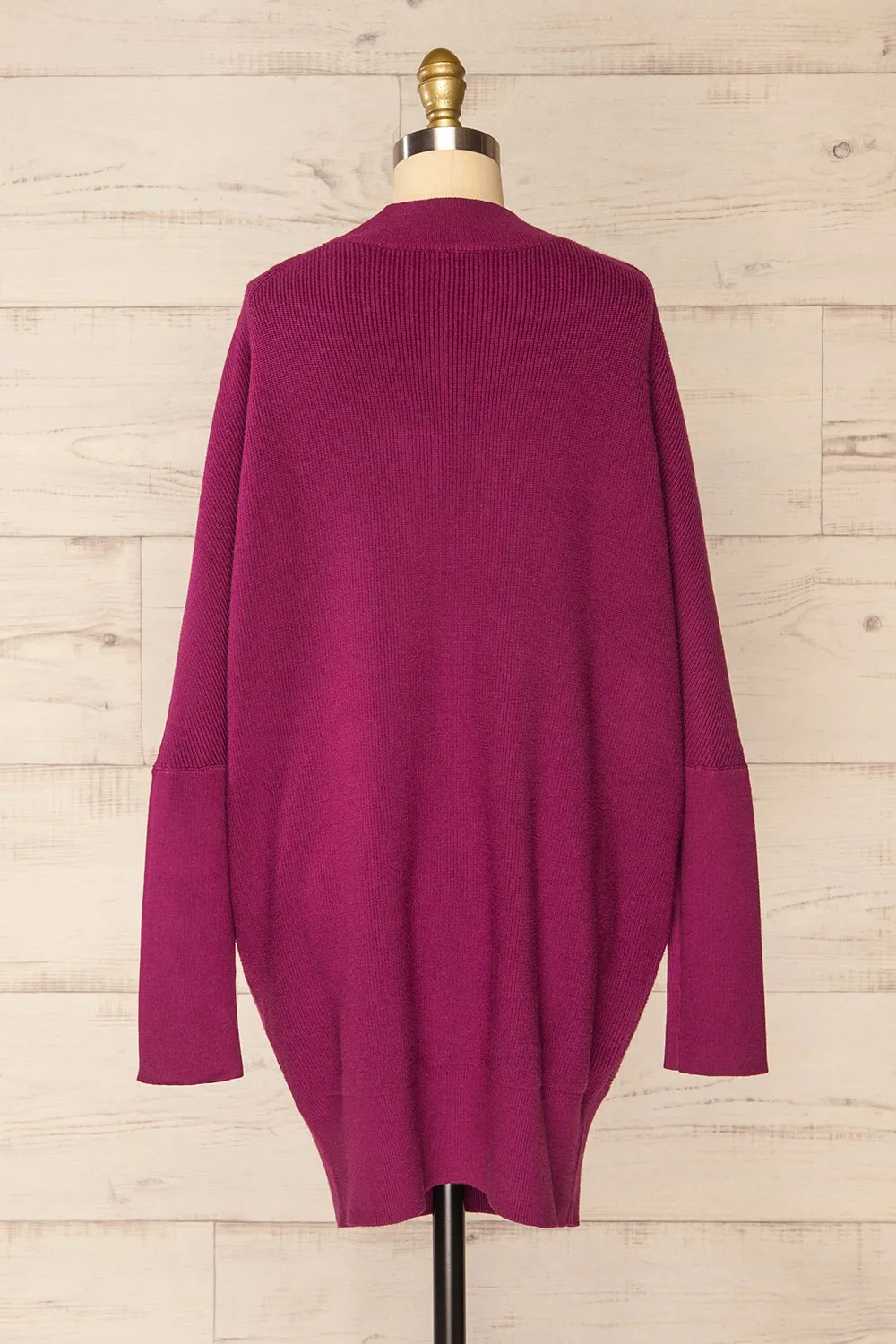 Arrecife Burgundy | Short Knit Sweater Dress