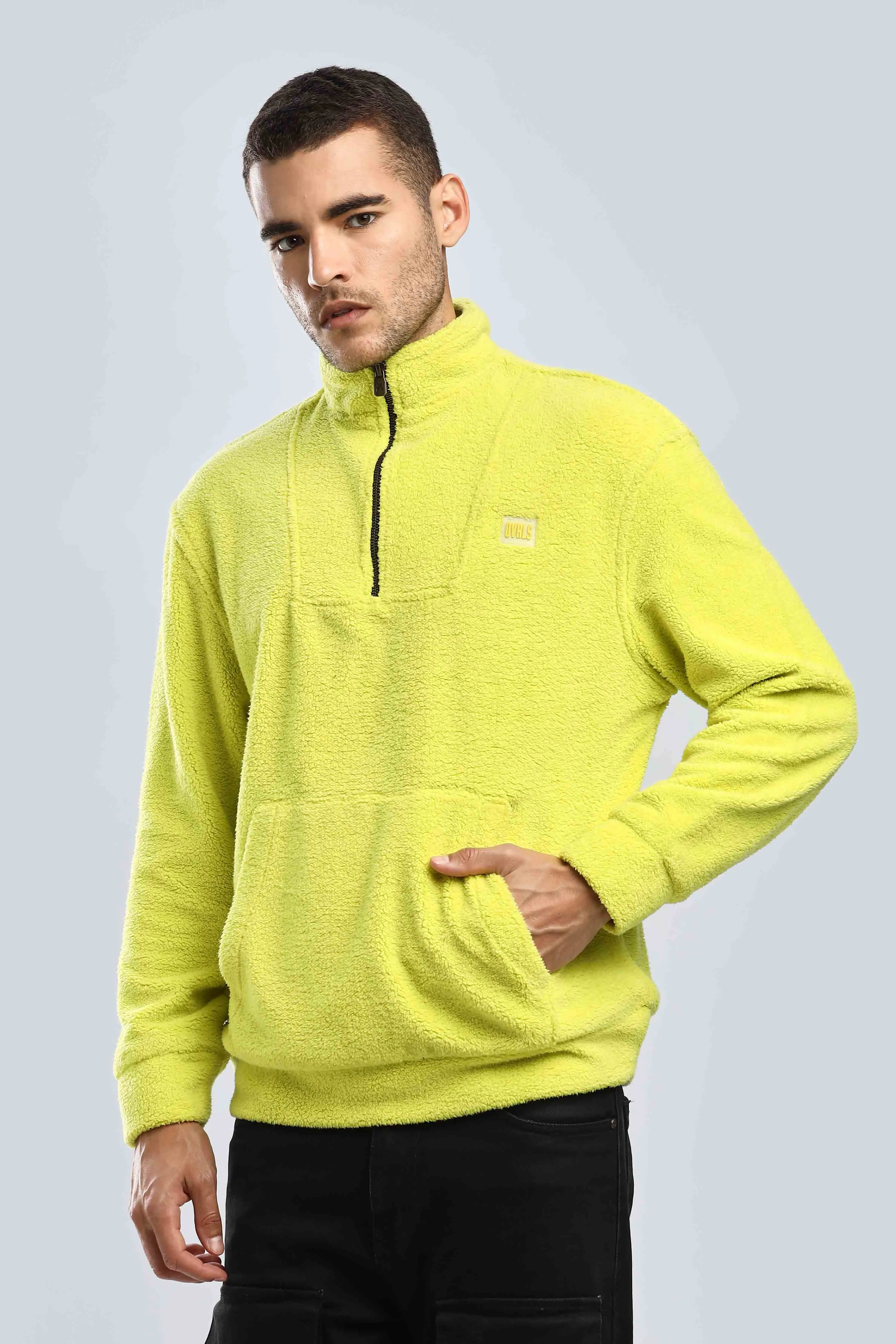 Artic Lime Sherpa  Sweatshirt