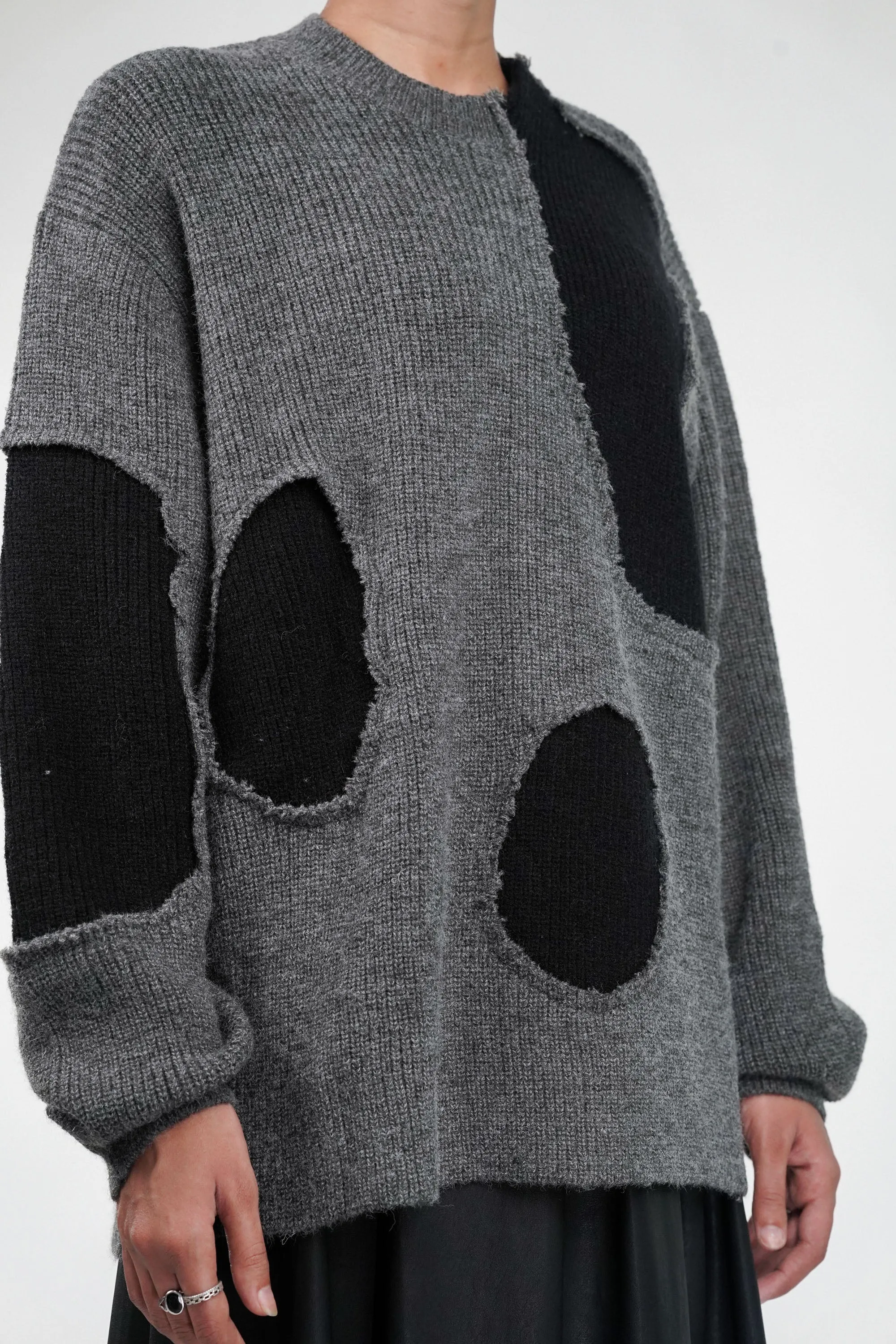 Ash Black Patch Sweater