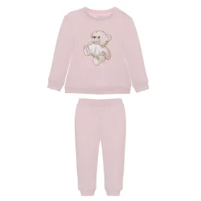 AW24 Patachou Girls Pink Teddy Bear Tracksuit