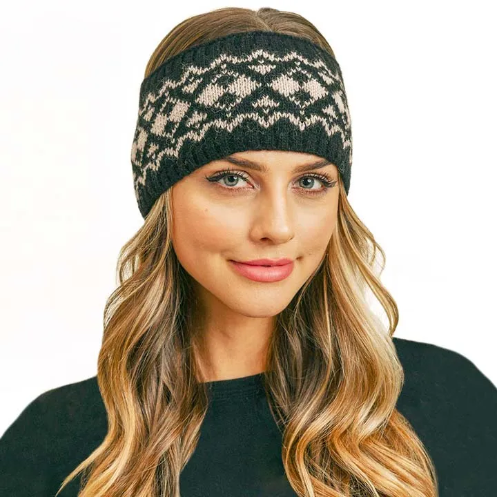 Aztec Pattern Ear Warmer Headband