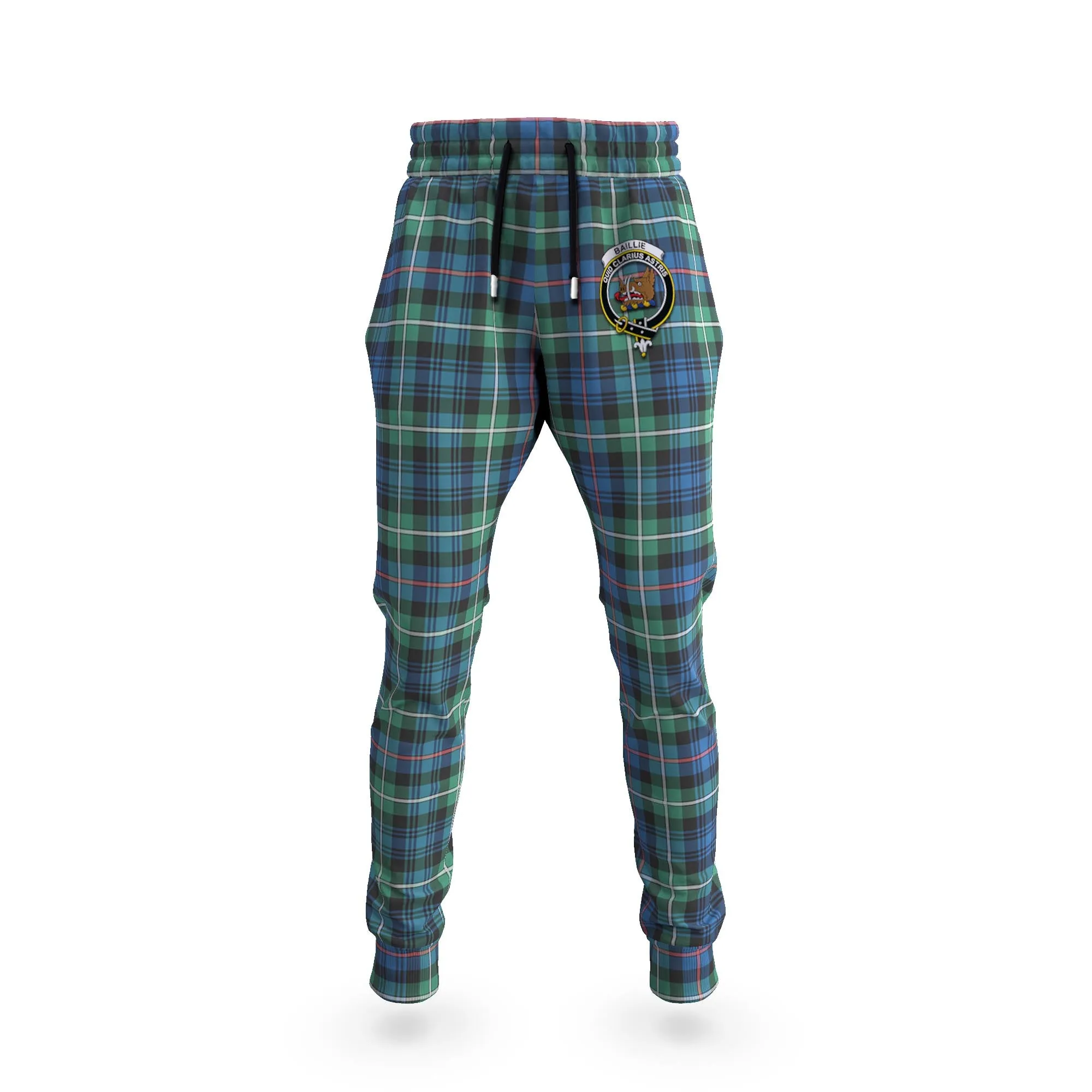 Baillie Ancient Tartan Joggers Pants with Family Crest