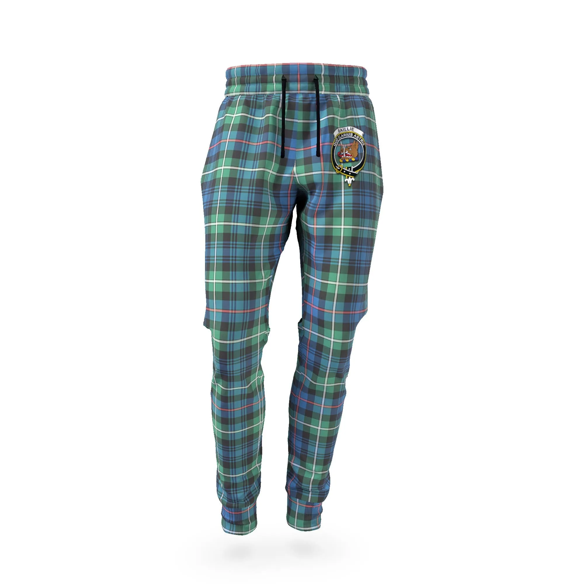 Baillie Ancient Tartan Joggers Pants with Family Crest