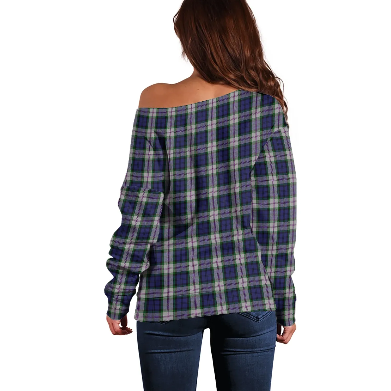 Baird Dress Tartan Off Shoulder Women Sweater