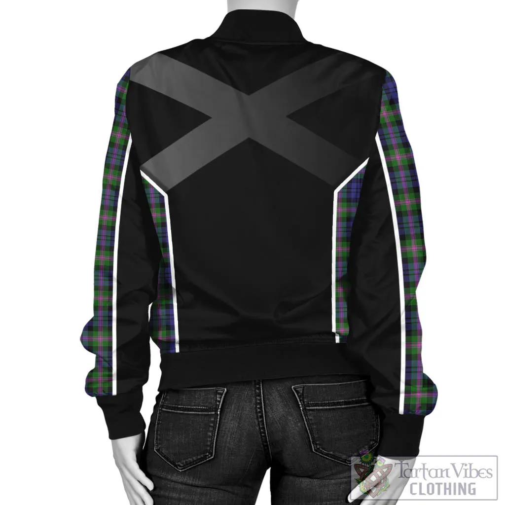 Baird Modern Tartan Bomber Jacket with Family Crest and Scottish Thistle Vibes Sport Style