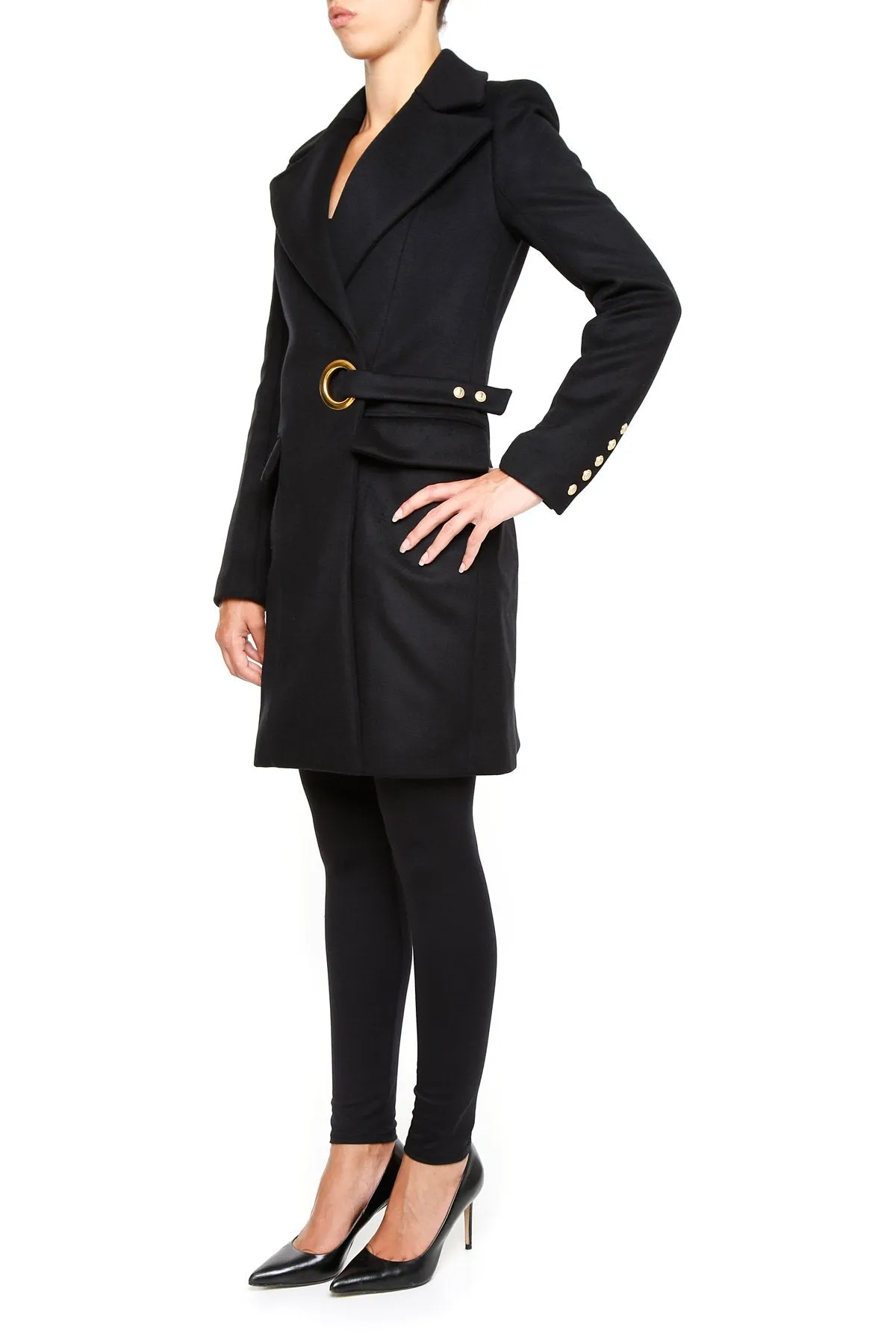 Balmain Wrap Wool Coat