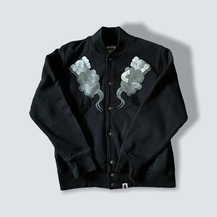 Bape kaws Bendy companion varsity jacket 2007 (M)