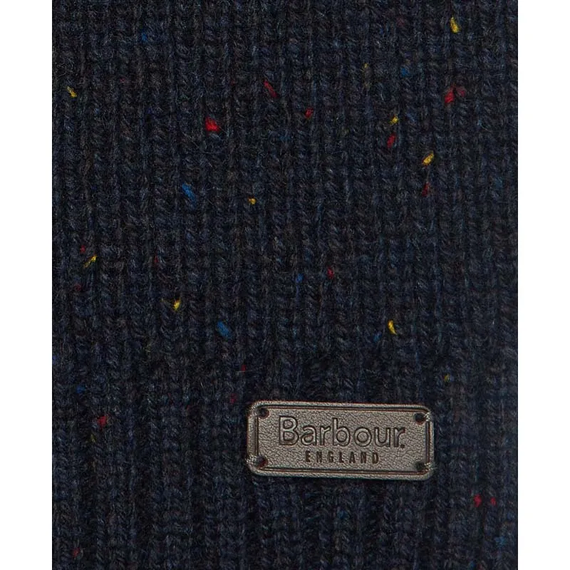 Barbour Carlton Fleck Beanie & Scarf Gift Set - Navy