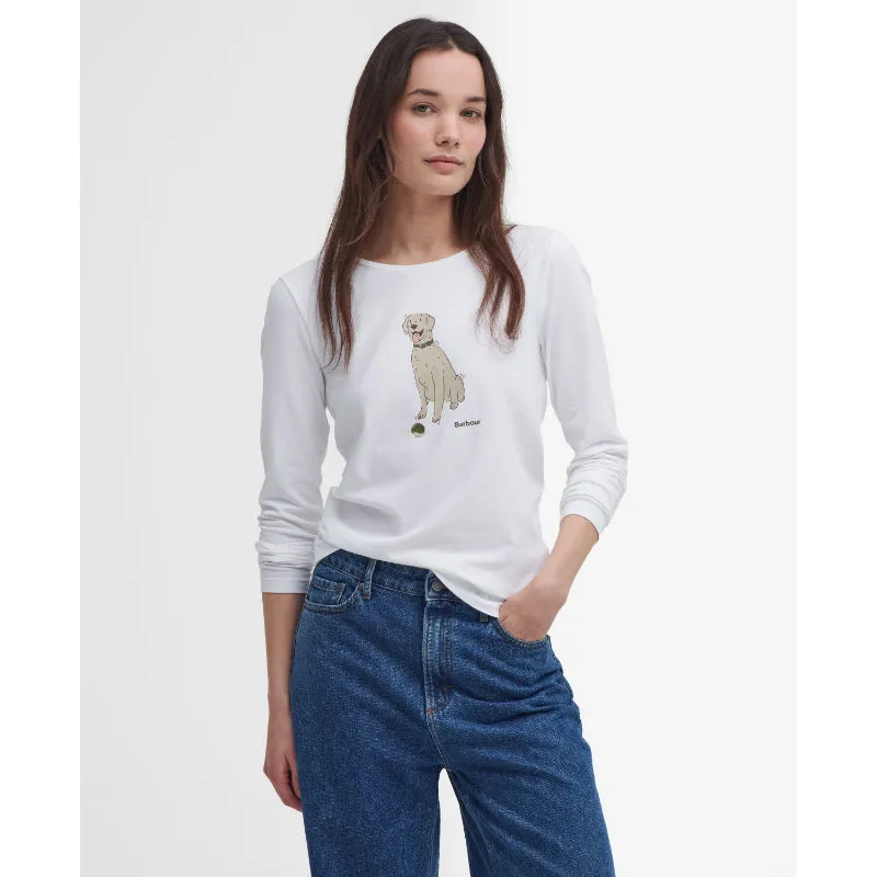 Barbour Fareham Ladies Long Sleeve T-Shirt - White