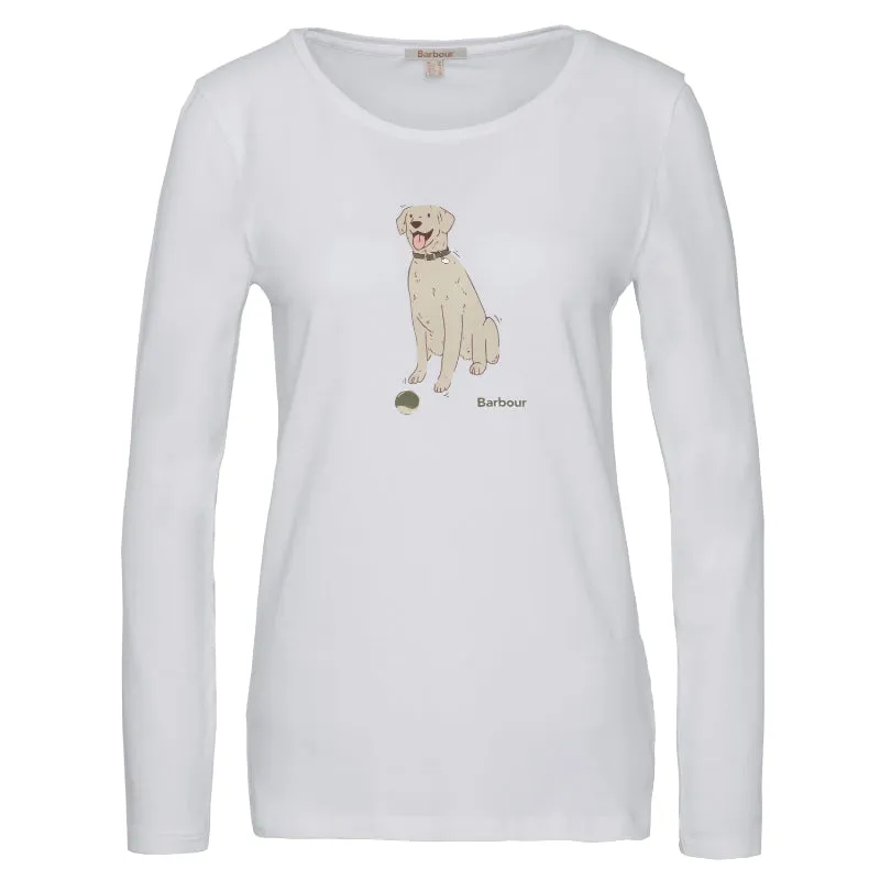 Barbour Fareham Ladies Long Sleeve T-Shirt - White