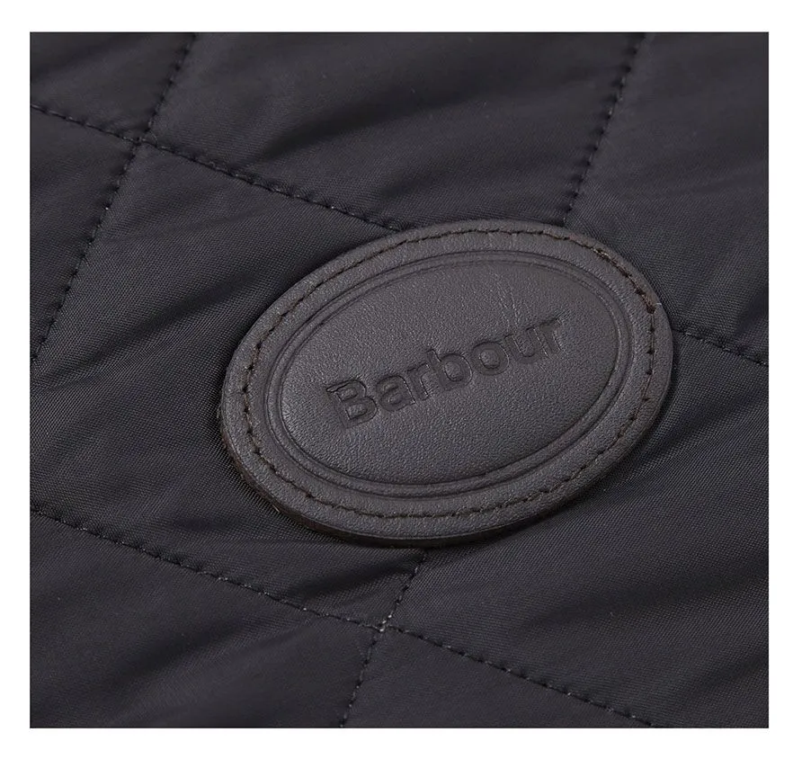 Barbour Quilted Dog Coat in Black/Tartan