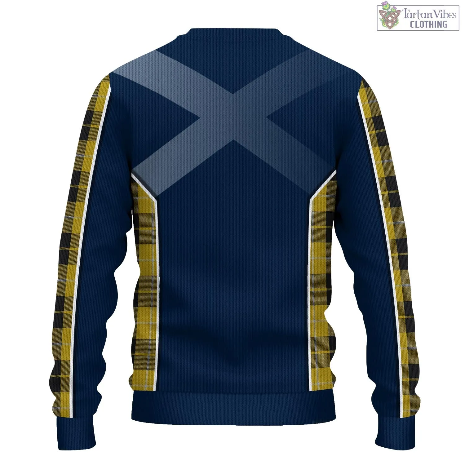 Barclay Dress Tartan Knitted Sweatshirt with Family Crest and Scottish Thistle Vibes Sport Style