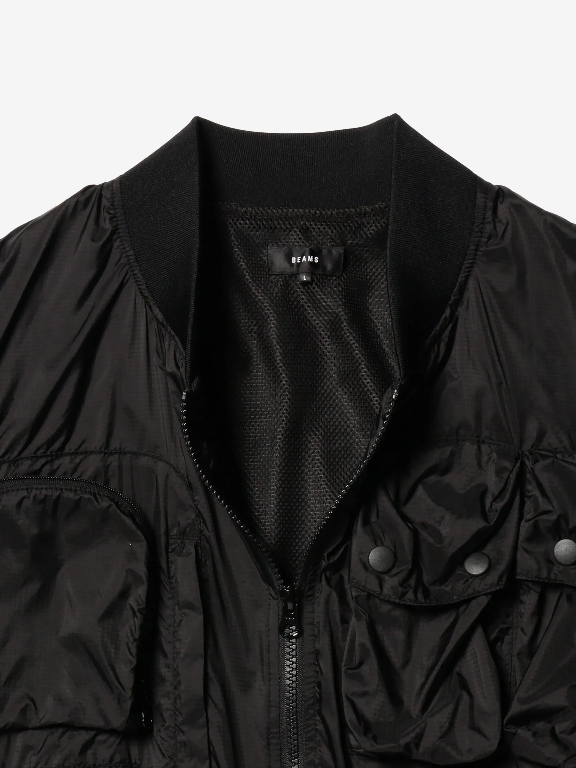 Beams Multi PKT MA-1 Bomber Jacket - Black