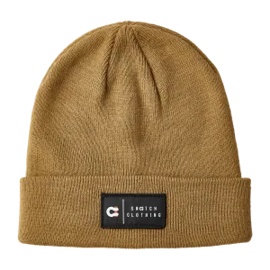 Beanie Patch Label Dark Sand