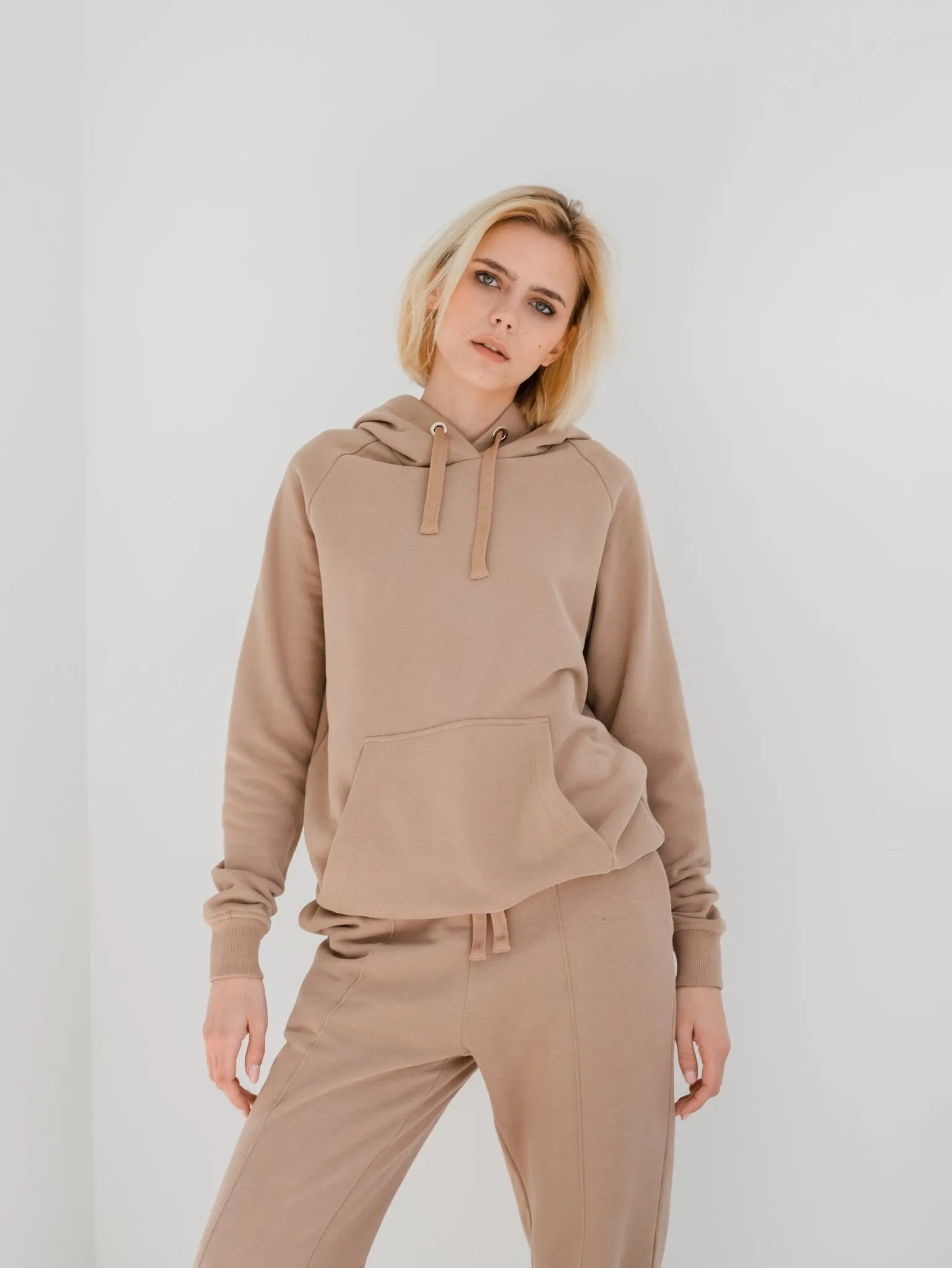 Beige Premium Cotton Hoodie by Zlitay – Cozy & Stylish