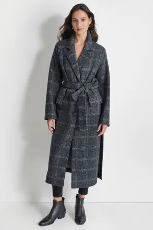 BELTED WOOL ROBE COAT