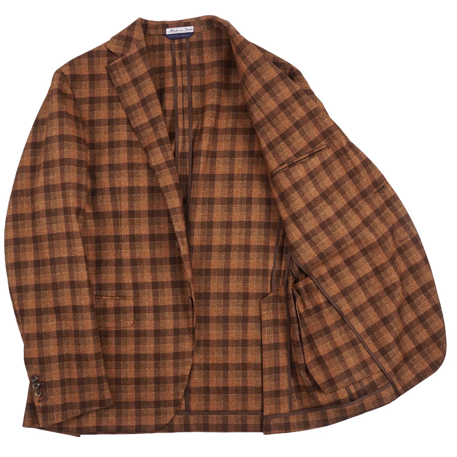 Belvest Tonal Check Wool-Silk-Cashmere Sport Coat