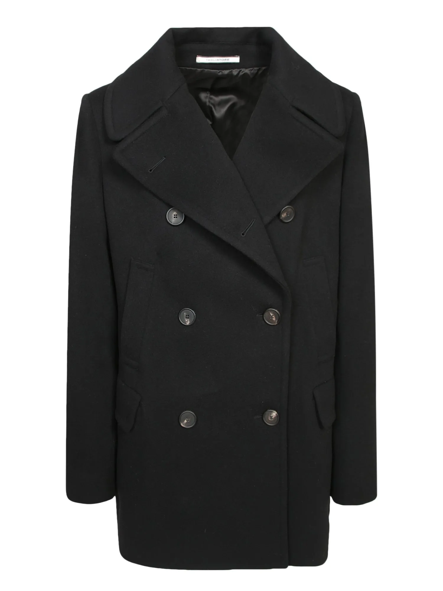 Blanche Wool and Cashmere Black Coat