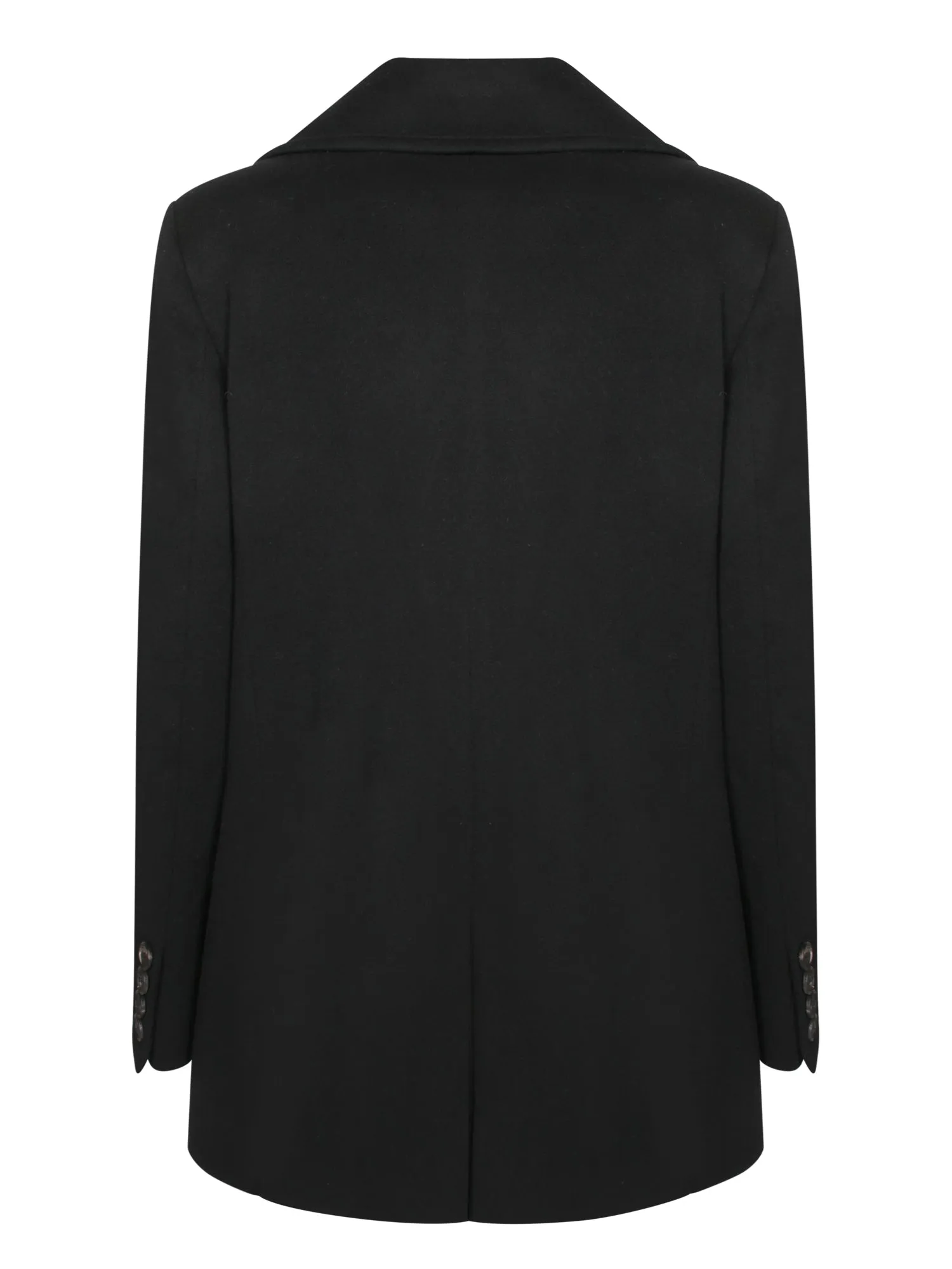 Blanche Wool and Cashmere Black Coat