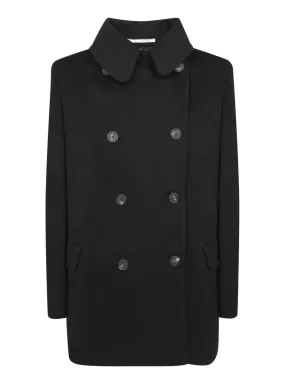 Blanche Wool and Cashmere Black Coat