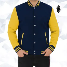 Blue and Yellow Varsity Jacket Mens